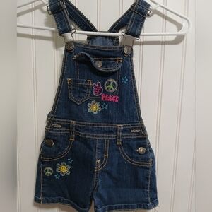 Charming Kids Denim Overalls with Embroidery 3t